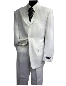 white linen suit