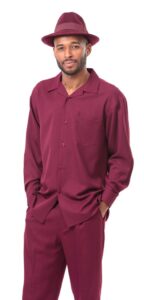 dress outfits for men in burgundy