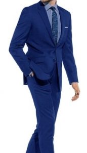 Slim fit royal blue suit