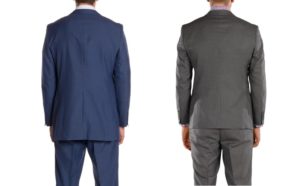 Slim Fit  Suit Jacket Back Comparison