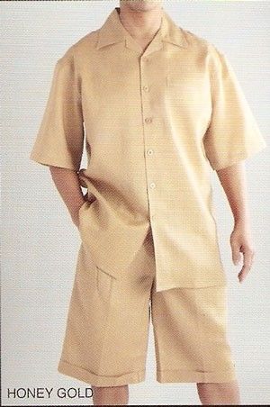khaki short set resort wear