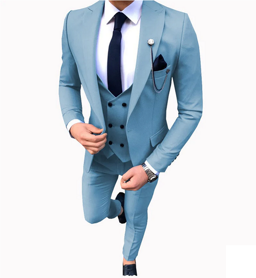 Guy wearing a modern fit suit
