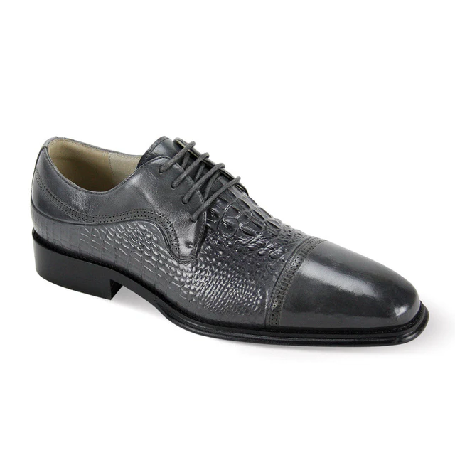 men's gray cap toe dress shoes by Giovanni